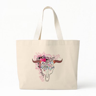 Funky Steer Skull tattoo Bag by jaceyevans