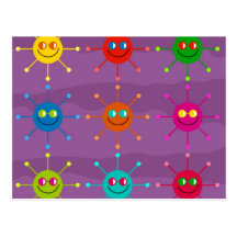 Funky Sun Postcard