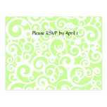Funky Swirls RSVP Post Card
