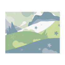Funky Travel Landscape Postcard