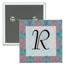 funky turquoise and magenta  damask.ai button