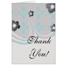 funky turquoise and magenta  damask cards