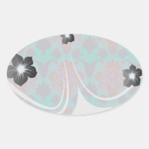 funky turquoise and magenta  damask stickers