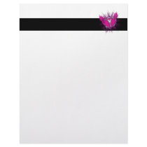 funky unzipped heart vector illustration custom letterhead