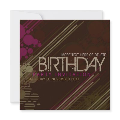 Funky Urban Grunge Party Invitation by Paperstation
