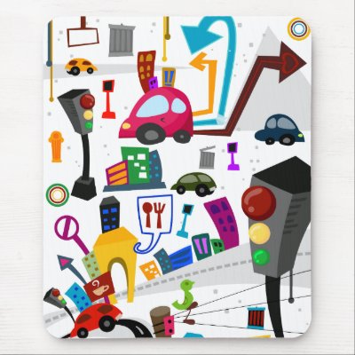 Funky Urban Mousepad by bnpdesignstudio
