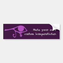 Funky Wadjet Magenta Ash Bumper Sticker