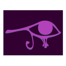 Funky Wadjet Magenta Ash Postcard