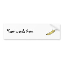 Funky Yellow country banana Bumper Sticker