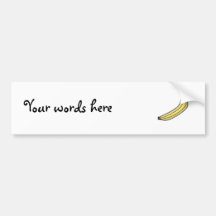 Funky Yellow country banana Bumper Sticker
