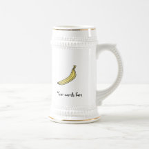 Funky Yellow country banana Coffee Mugs