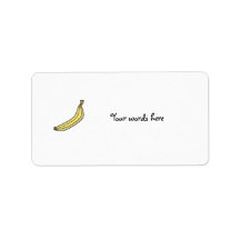 Funky Yellow country banana Custom Address Label
