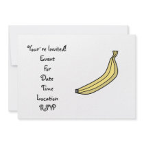 Funky Yellow country banana Personalized Invitation