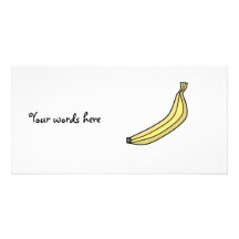 Funky Yellow country banana Photo Card