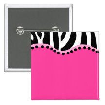 Funky Zebra Button