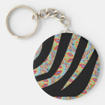 Funky Zebra Key Chains