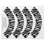 Funky Zebra Print Cupcake Wrappers letterhead