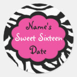 Funky Zebra "Sweet Sixteen" Stickers