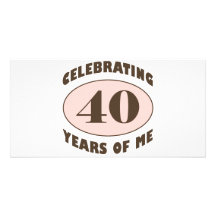 Funny 40th Birthday Gifts Customized Photo Card