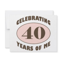 Funny 40th Birthday Gifts Custom Announcements