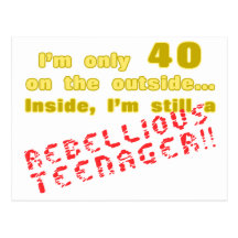 Funny 40th Birthday Present Post Card