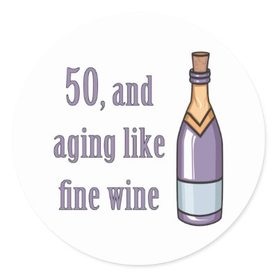 Funny 50th Birthday Gift Ideas Round Stickers