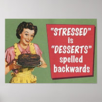 funny 60's style women poster