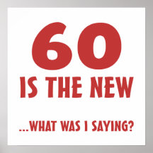 Funny 60th Birthday Gag Gifts Print