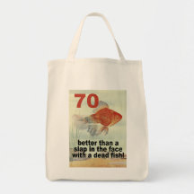 Funny 70th Birthday Canvas Bags