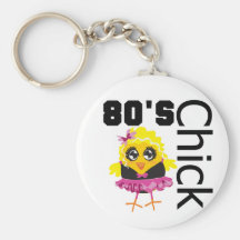 Funny 80s Chick Key Chains