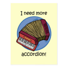 Funny accordion postcards