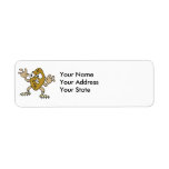 funny aggressive mean football cartoon character return address labels