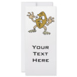 funny aggressive mean football cartoon character rack card design