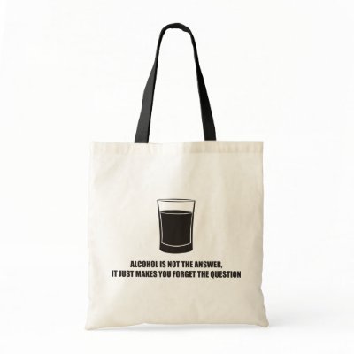 Funny - Alcohol is not the answer Canvas Bag by BadassTees