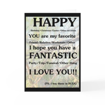 Funny all Occasions Card by Nonsensegifts