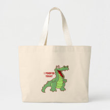 Funny Alligator Pooped Today Canvas Bag