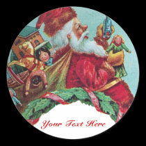 FUNNY AND HUMOROUS SANTA CLAUS VINTAGE CROWN stickers