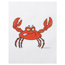 funny angry crabby red crab personalized flyer