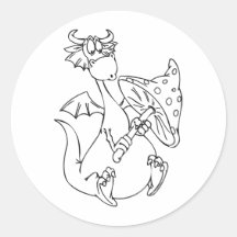 Funny Animal Cartoons! Round Stickers