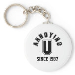 Funny Annoying You Keychain, Black