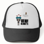 funny anti vday uninvited cupid emo girl trucker hat