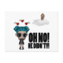 funny anti vday uninvited cupid emo girl post cards