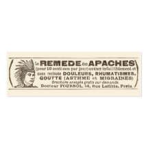 Funny Antique Quack Doctor Apache Remedy Business Card Template