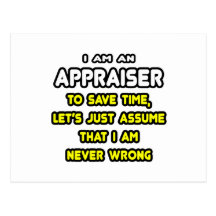 Funny Appraiser T-Shirts and Gifts Post Cards