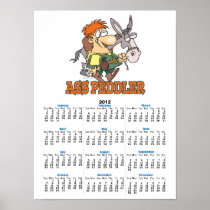funny ass peddler donkey pun cartoon posters