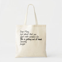 Funny atheist design canvas bags