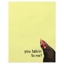 Funny Attitude Chicken - you talkin to me? Personalized Flyer