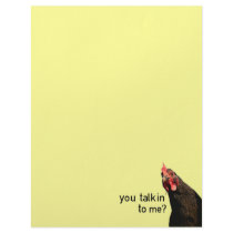 Funny Attitude Chicken - you talkin to me? Personalized Letterhead