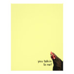 Funny Attitude Chicken - you talkin to me? Personalized Letterhead