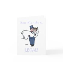 Funny Attorney Wedding Save The Date Note Card